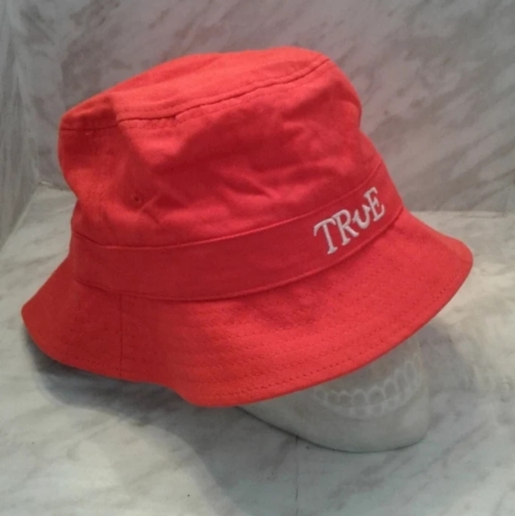 NWT True Religion Brand Jeans BUCKET Hat Cap Red OSFM TR2748 unisex - Picture 5 of 5